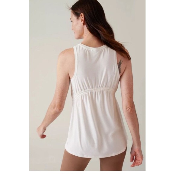 Athleta Air Out Cinch Tank in magnolia white Women’s Sz Small NWT - Picture 3 of 8